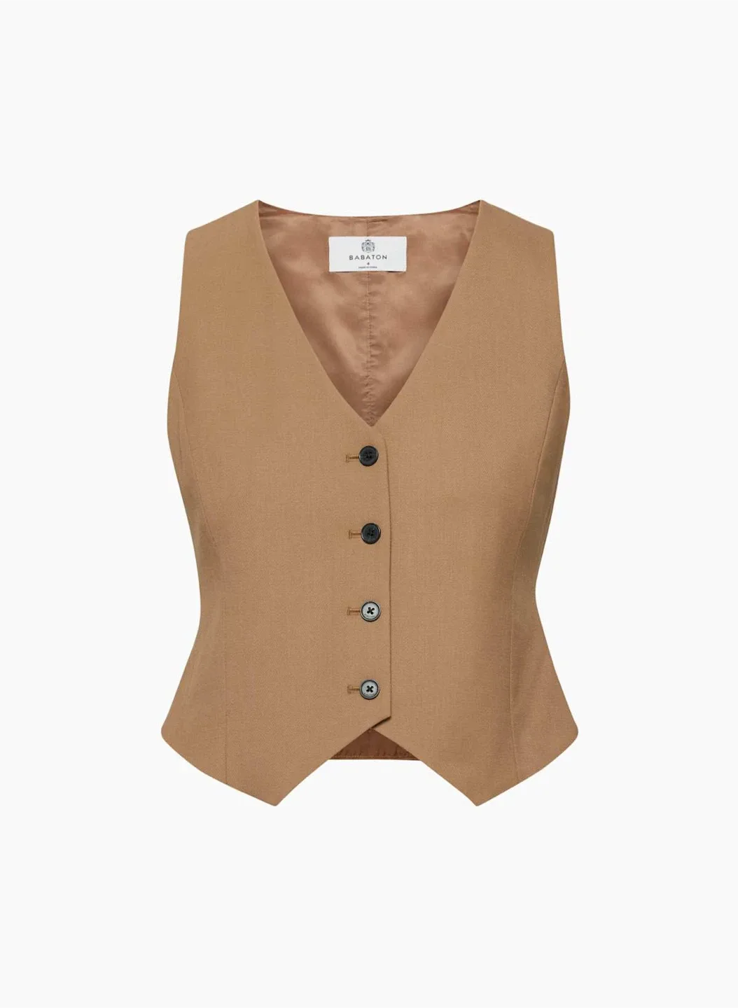 Babaton Camel Vest size 6