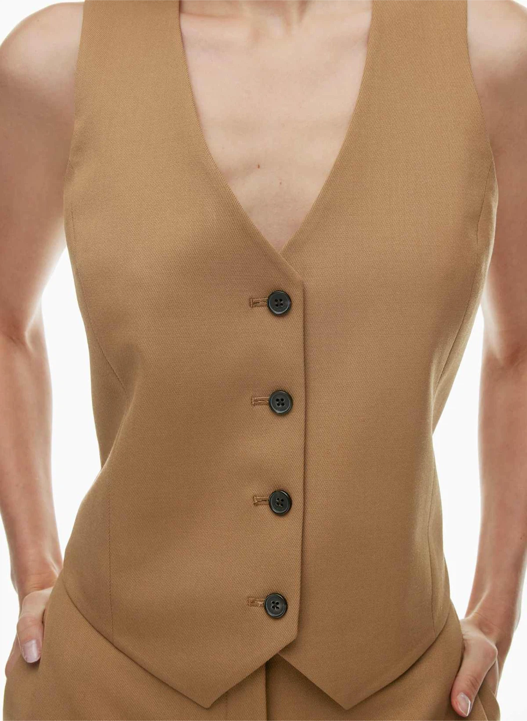 Babaton Camel Vest size 6 - photo 4