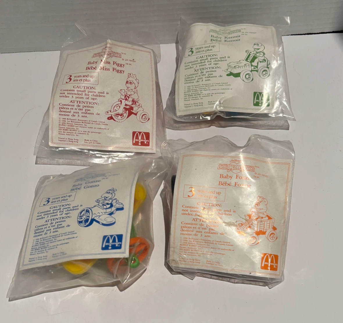 McDonald's Muppet Babies Fast Food Toys (4 Pieces)