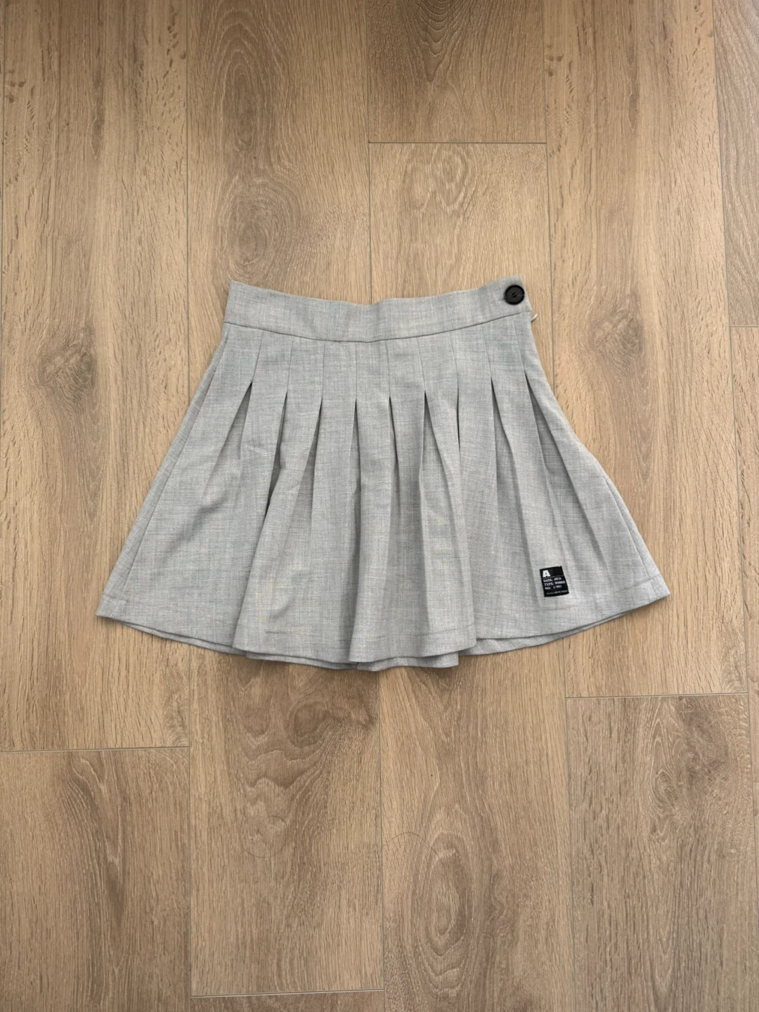 Addax Grey Pleated Skirt XS