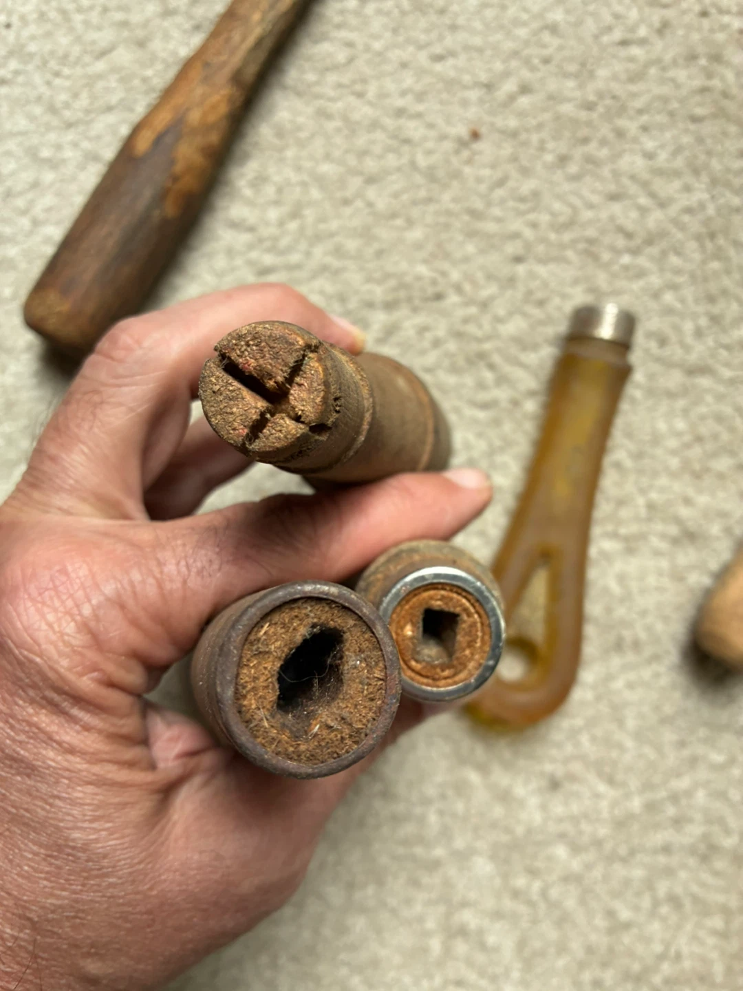 $2 Vintage wood handles antique tools woodworking metal - photo 3