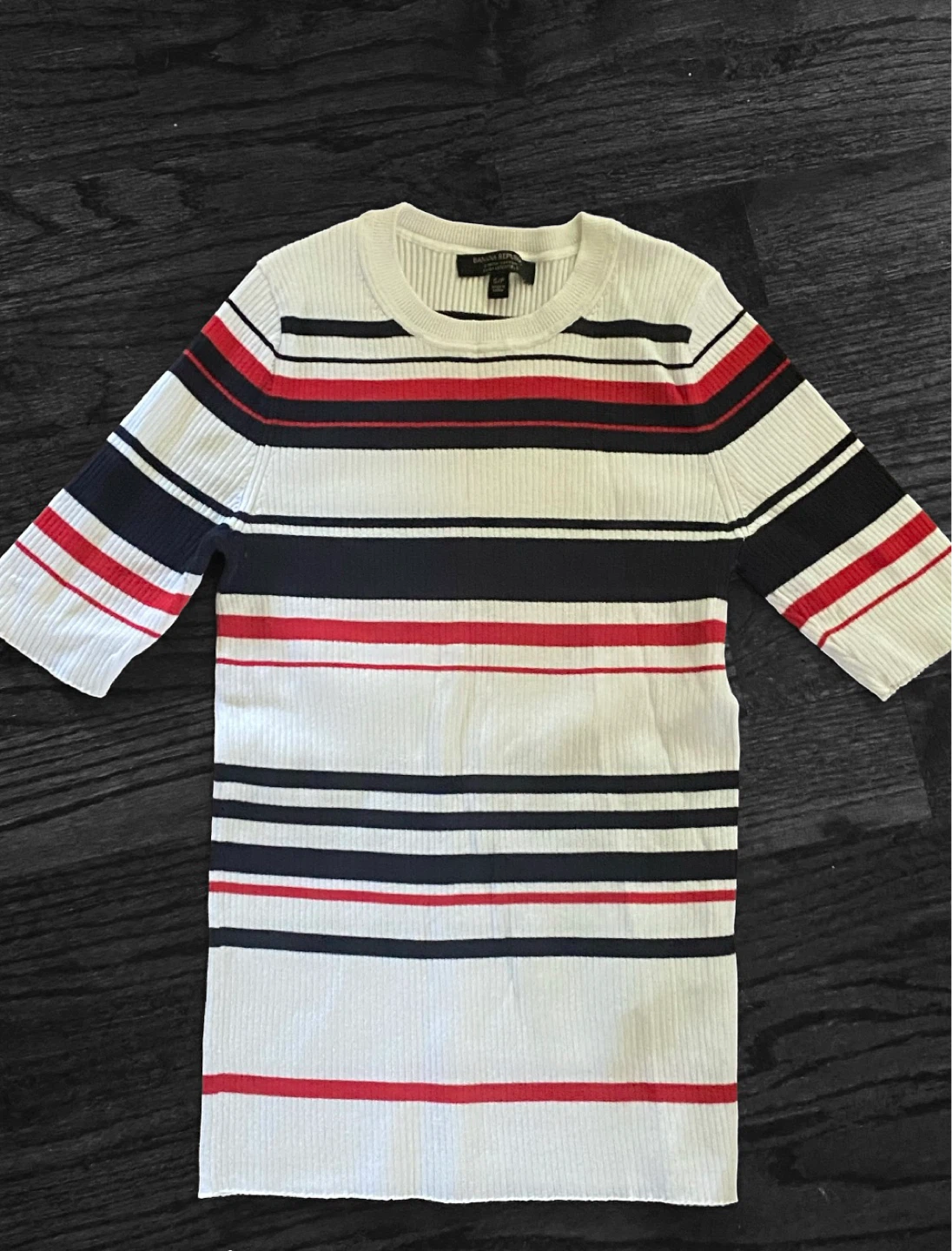 Banana Republic Striped Ribbed Sweater Top - Size S/P