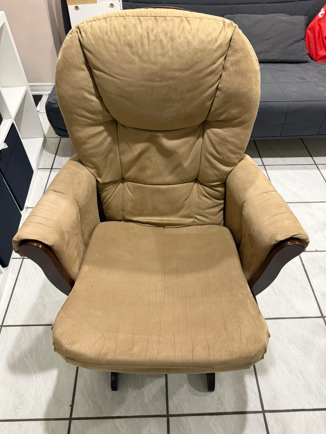 Used Tan Glider Rocking Chair