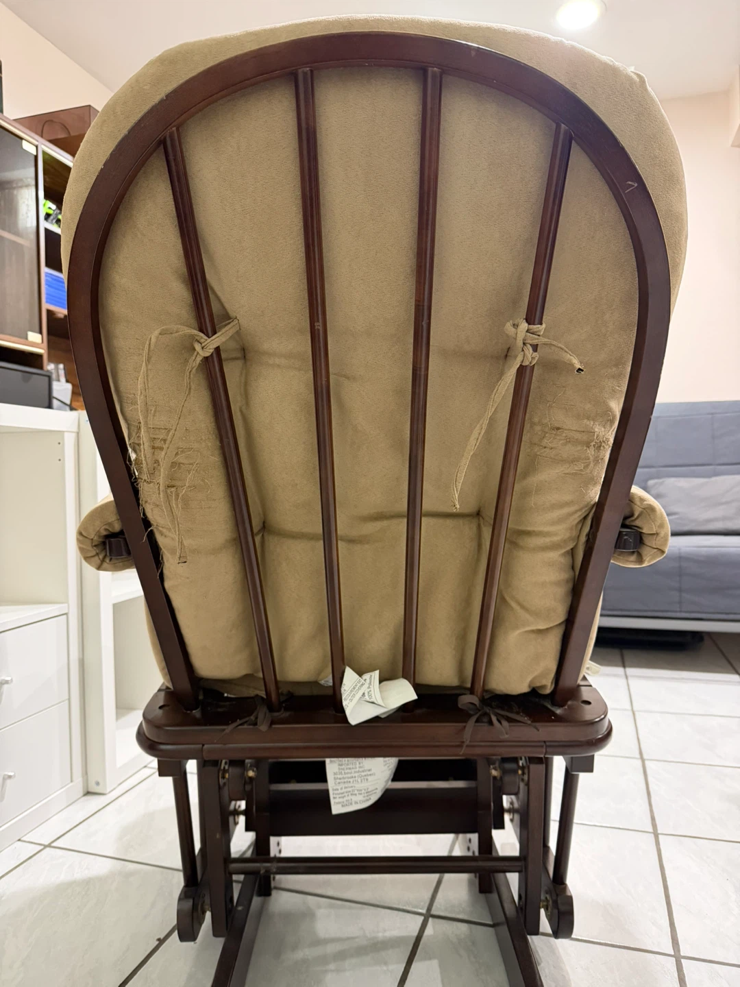 Used Tan Glider Rocking Chair - photo 5
