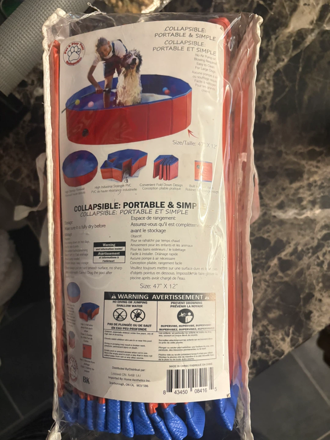 Pet/ Kids  Pool Collapsible Pool 47" x 12" - photo 3