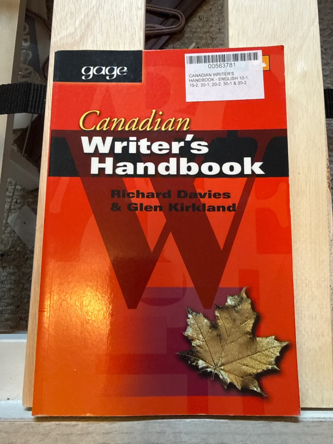 Gage Canadian Writer's Handbook