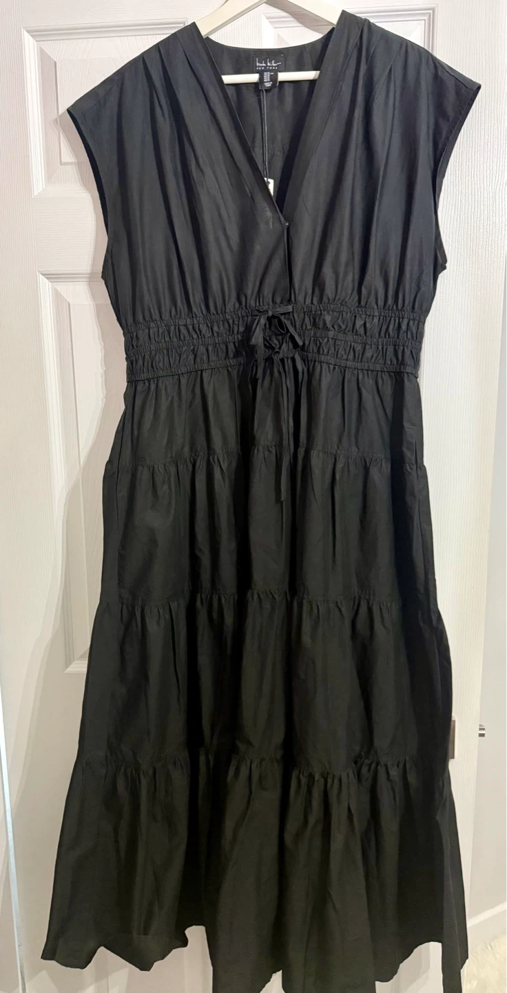 Nicole Miller Black Tiered Midi Dress - photo 2