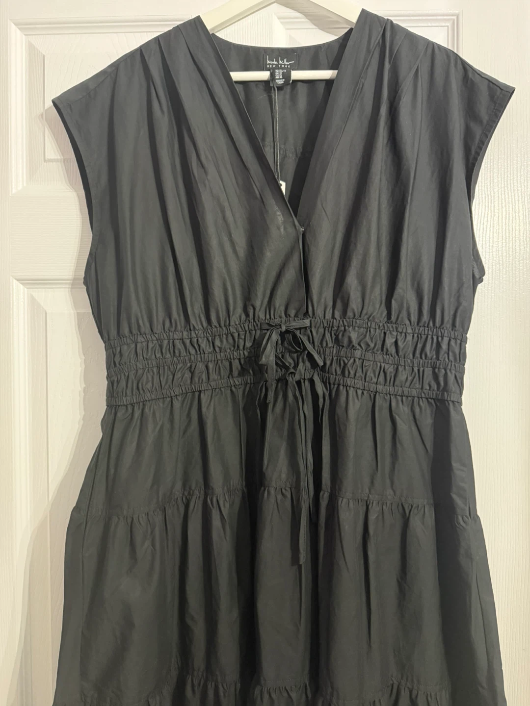 Nicole Miller Black Tiered Midi Dress - photo 5