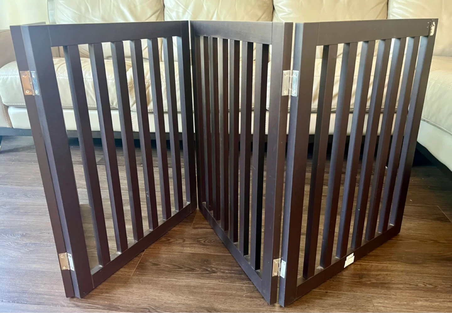 Brown Wooden Pet Gate