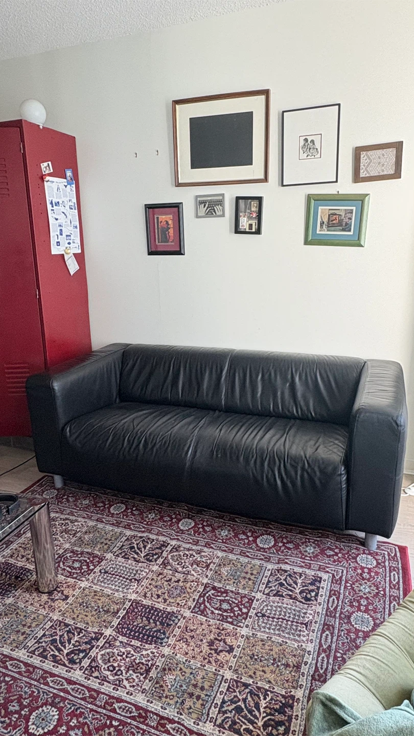 Black Leather Sofa