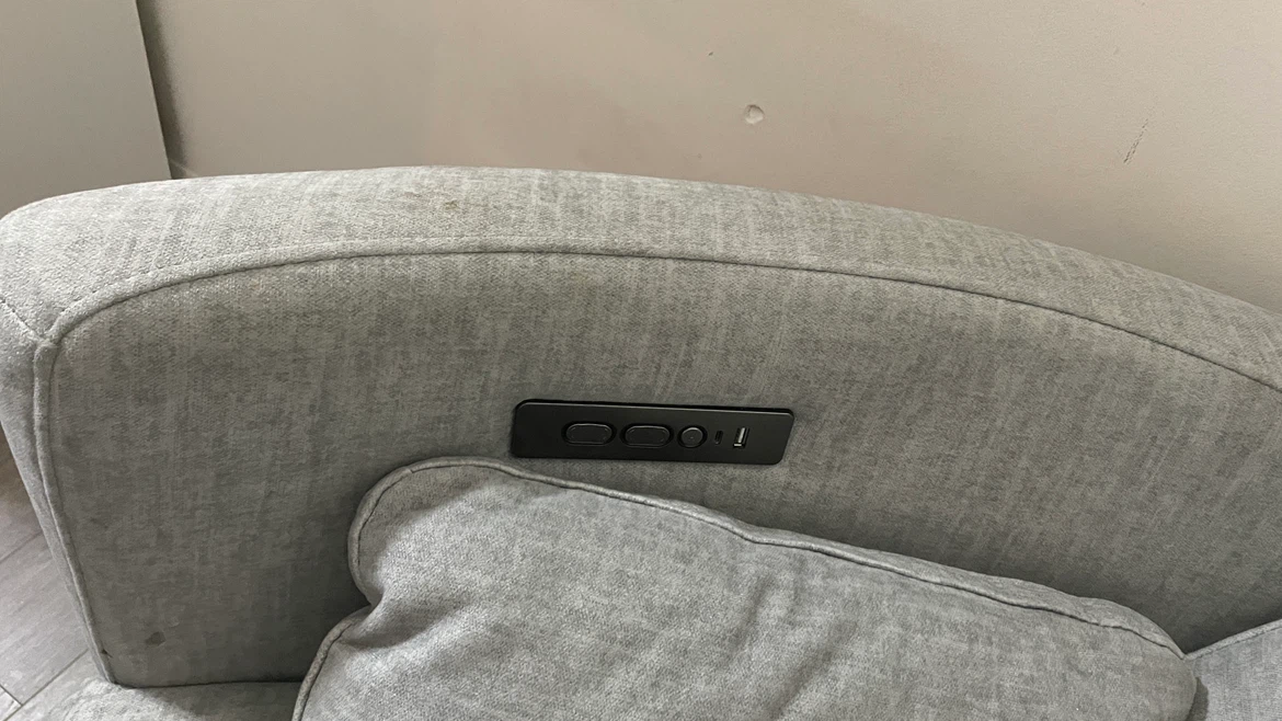 Grey Recliner Armchair with USB - photo 2