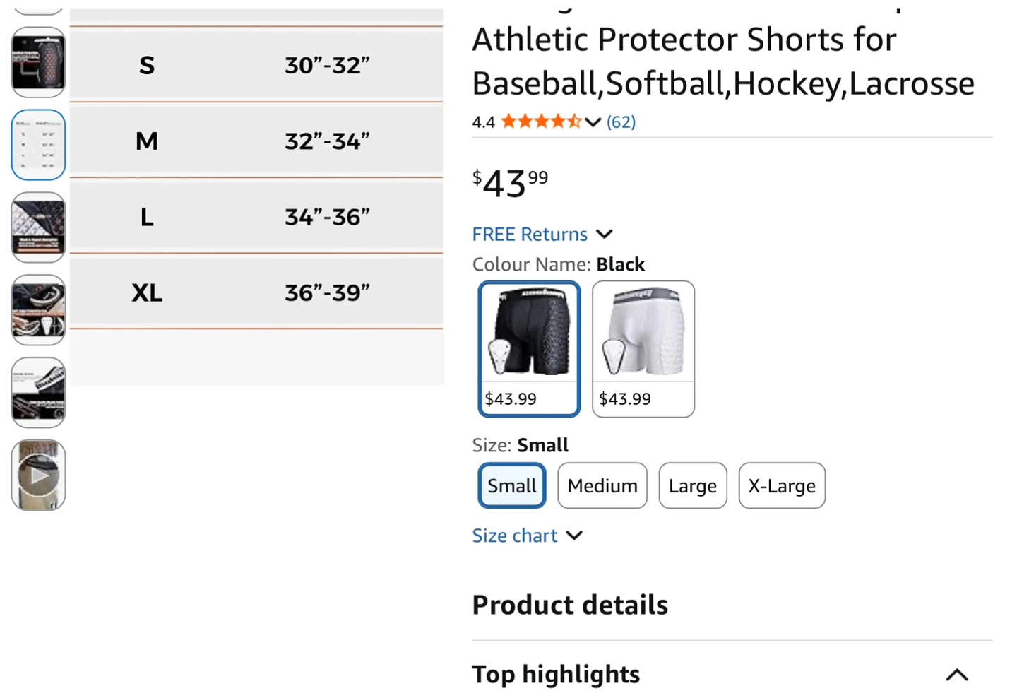 New Men's Padded sports Sliding Shorts size L - photo 3