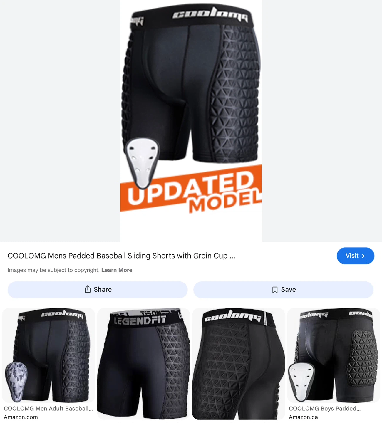 New Men's Padded sports Sliding Shorts size L