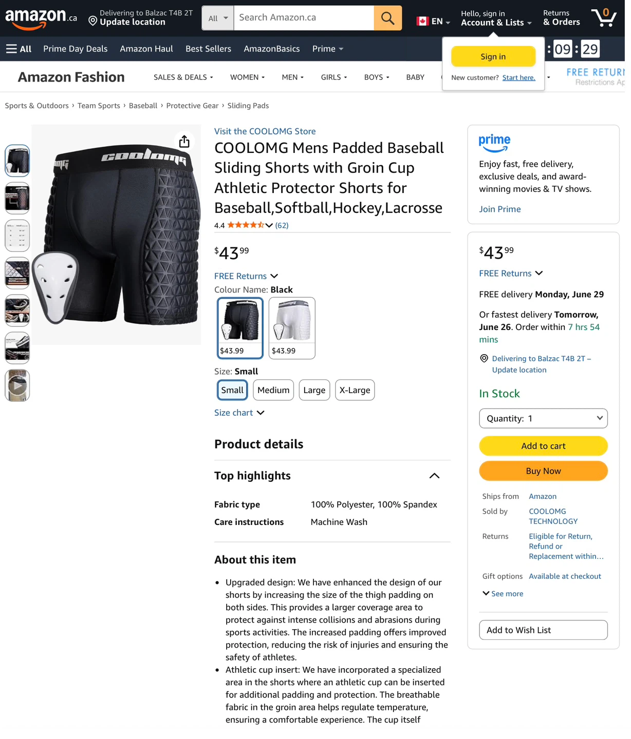 New Men's Padded sports Sliding Shorts size L - photo 4