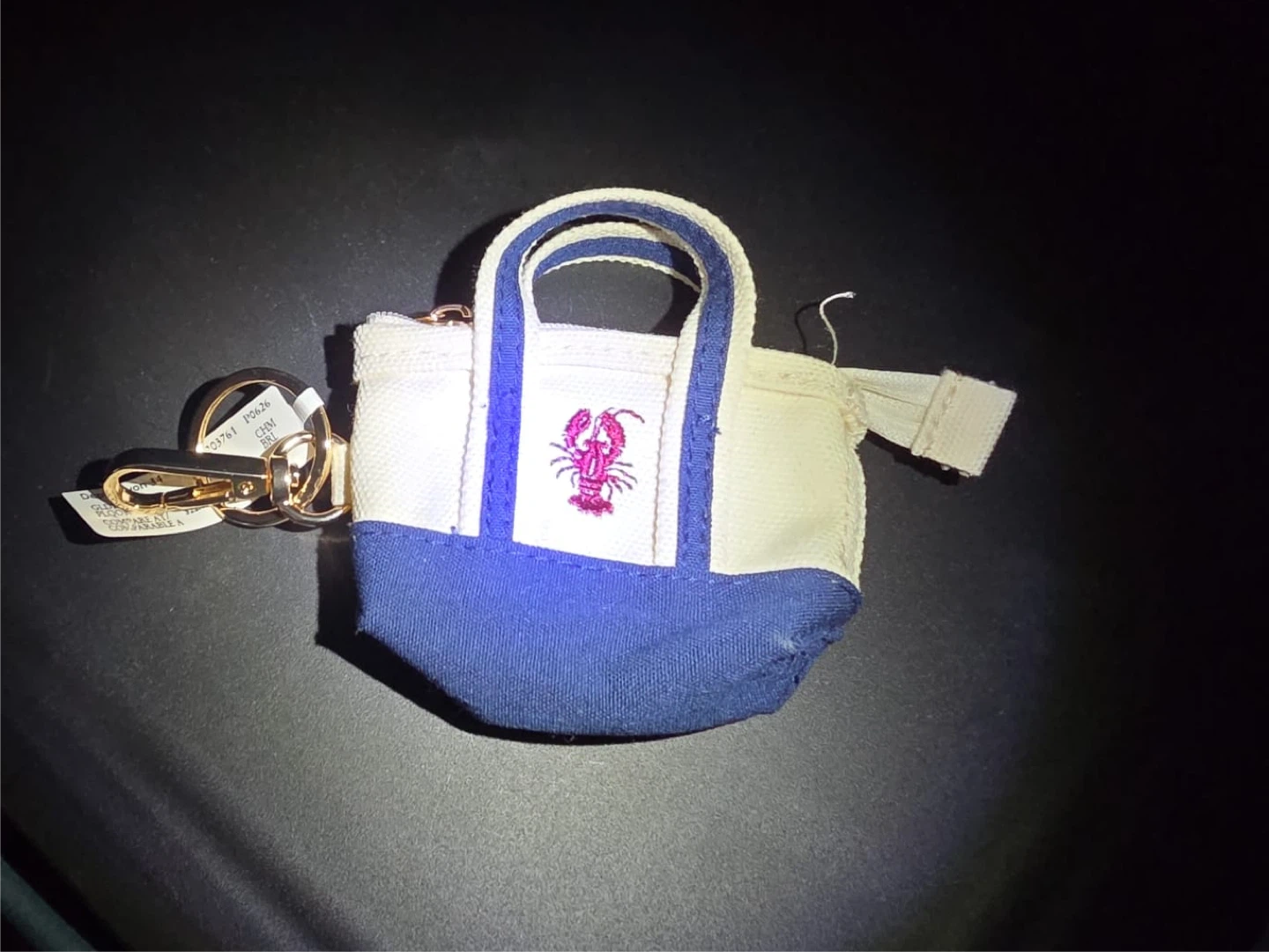 LL Bean Mini Tote Bag Keychain