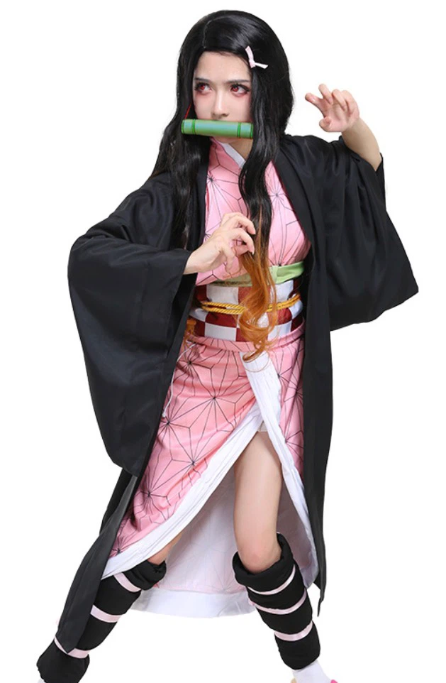 Nezuko Cosplay Wig and Costume Set - photo 3