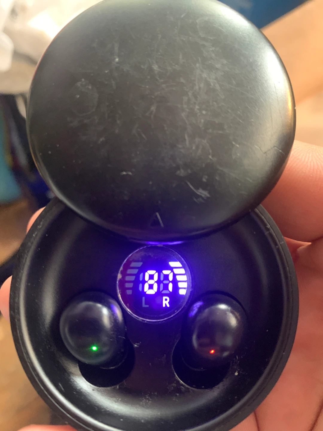 Black Wireless Earbuds with Charging Case