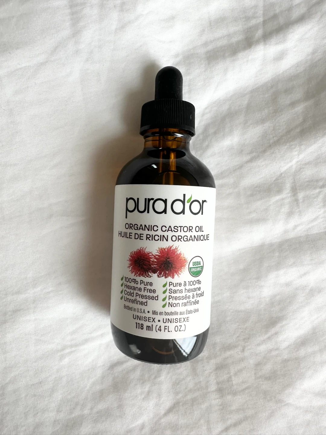 🆕 Pura D'Or Organic Castor Oil 118 ml