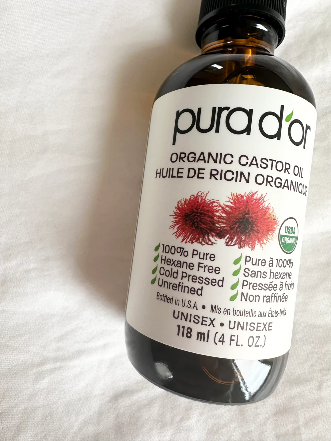 🆕 Pura D'Or Organic Castor Oil 118 ml - photo 2