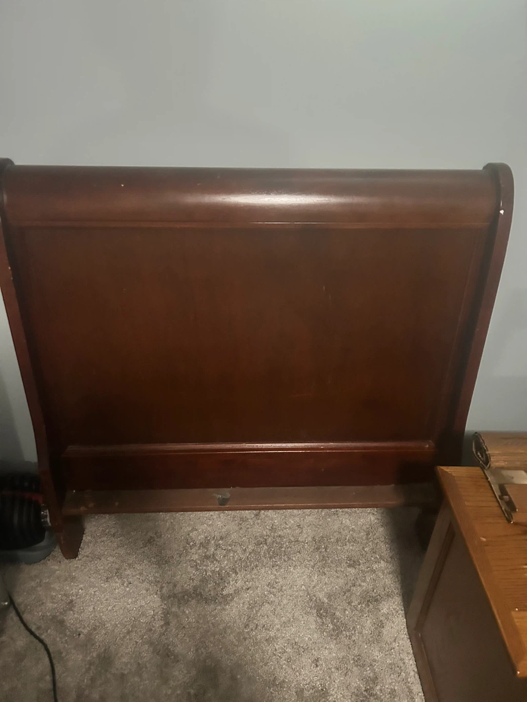 Wooden Sleigh Bed Headboard, Footboard and sides - photo 2