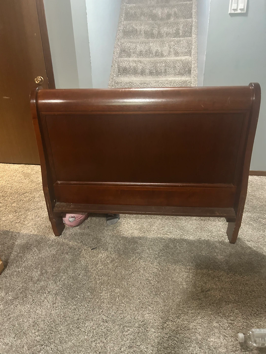 Wooden Sleigh Bed Headboard, Footboard and sides