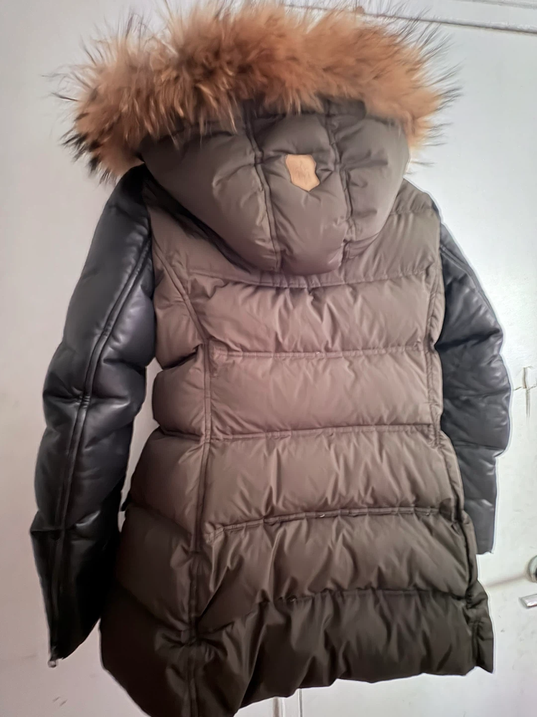 Mackage Puffer Jacket with Leather Sleeves