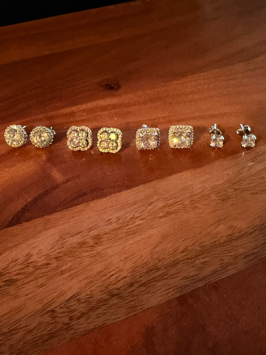 Set of 4 Pairs CZ Sterling 925 Stud Earrings - photo 5