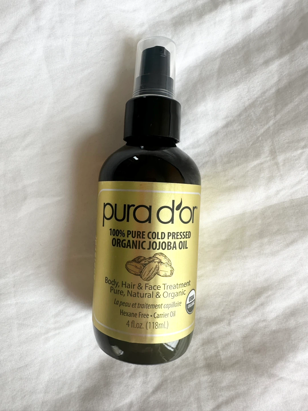 🆕 Pura D'Or 100% Pure Cold Pressed Organic Jojoba Oil