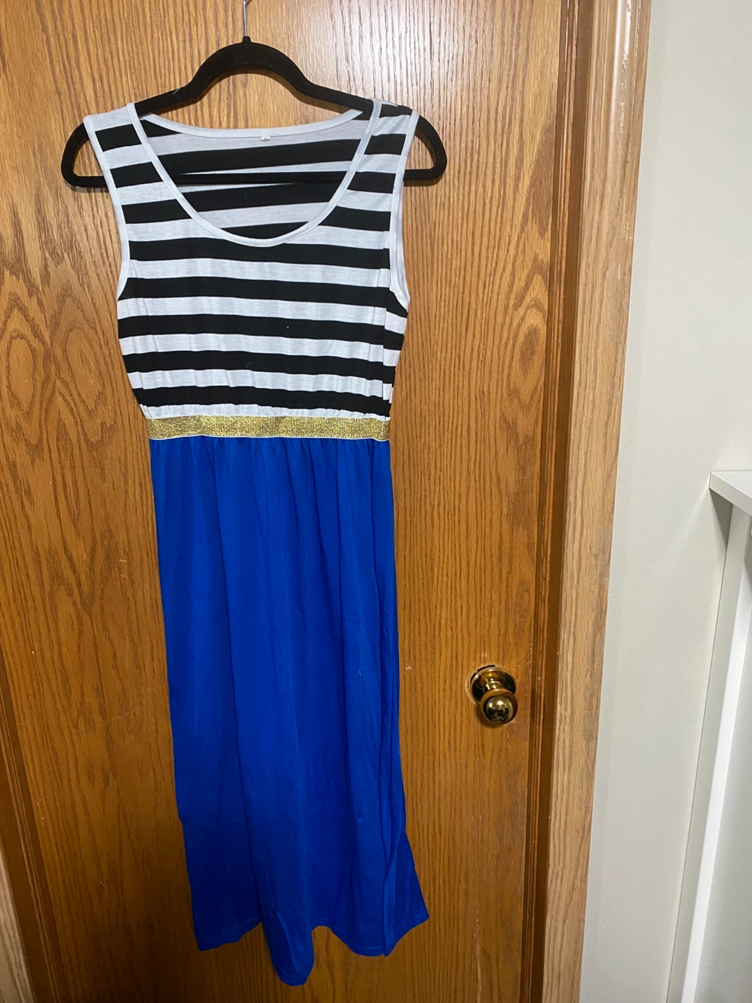 Striped navy blue & White Top with Royal Blue bottom - photo 2