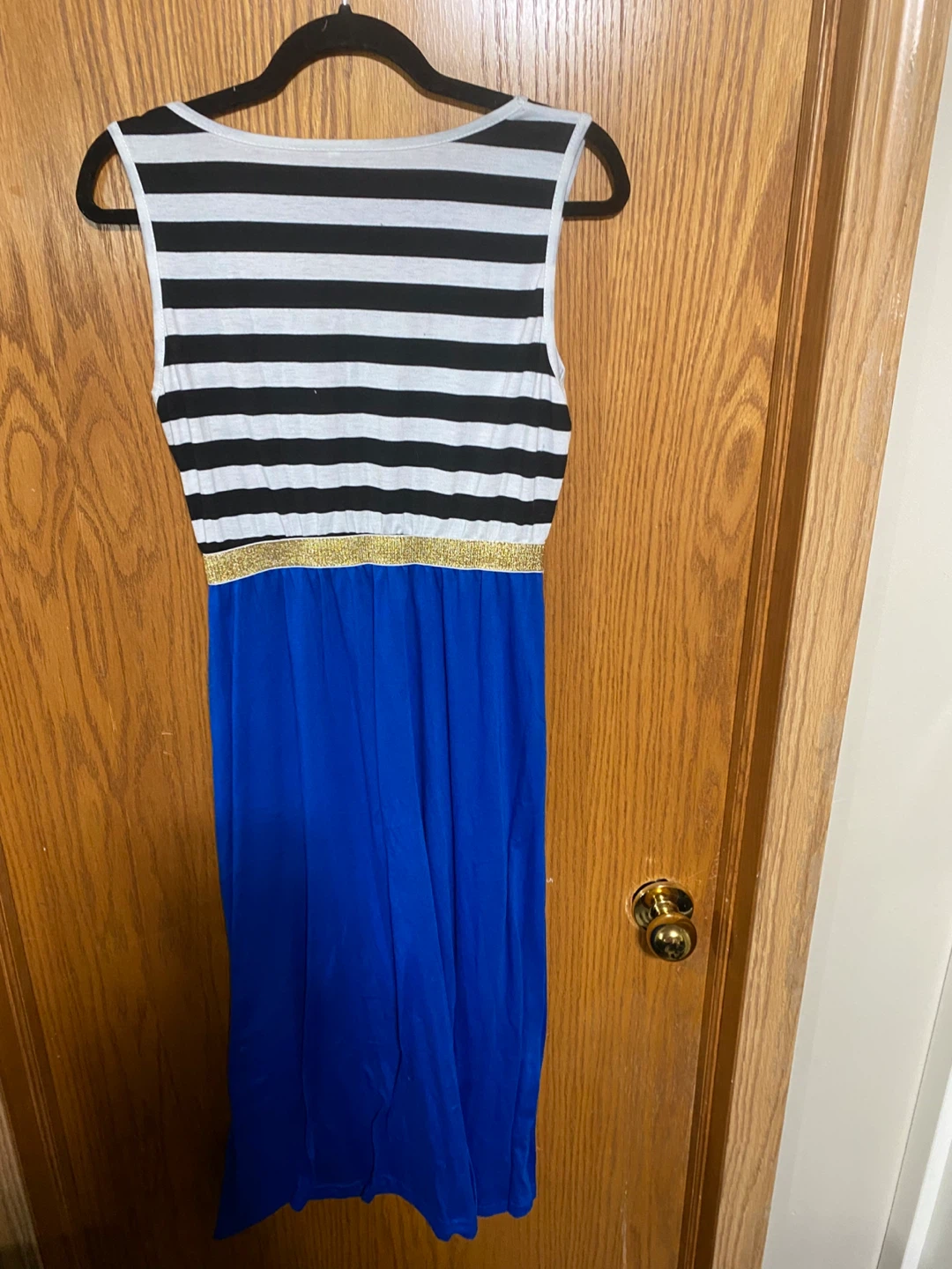 Striped navy blue & White Top with Royal Blue bottom - photo 5