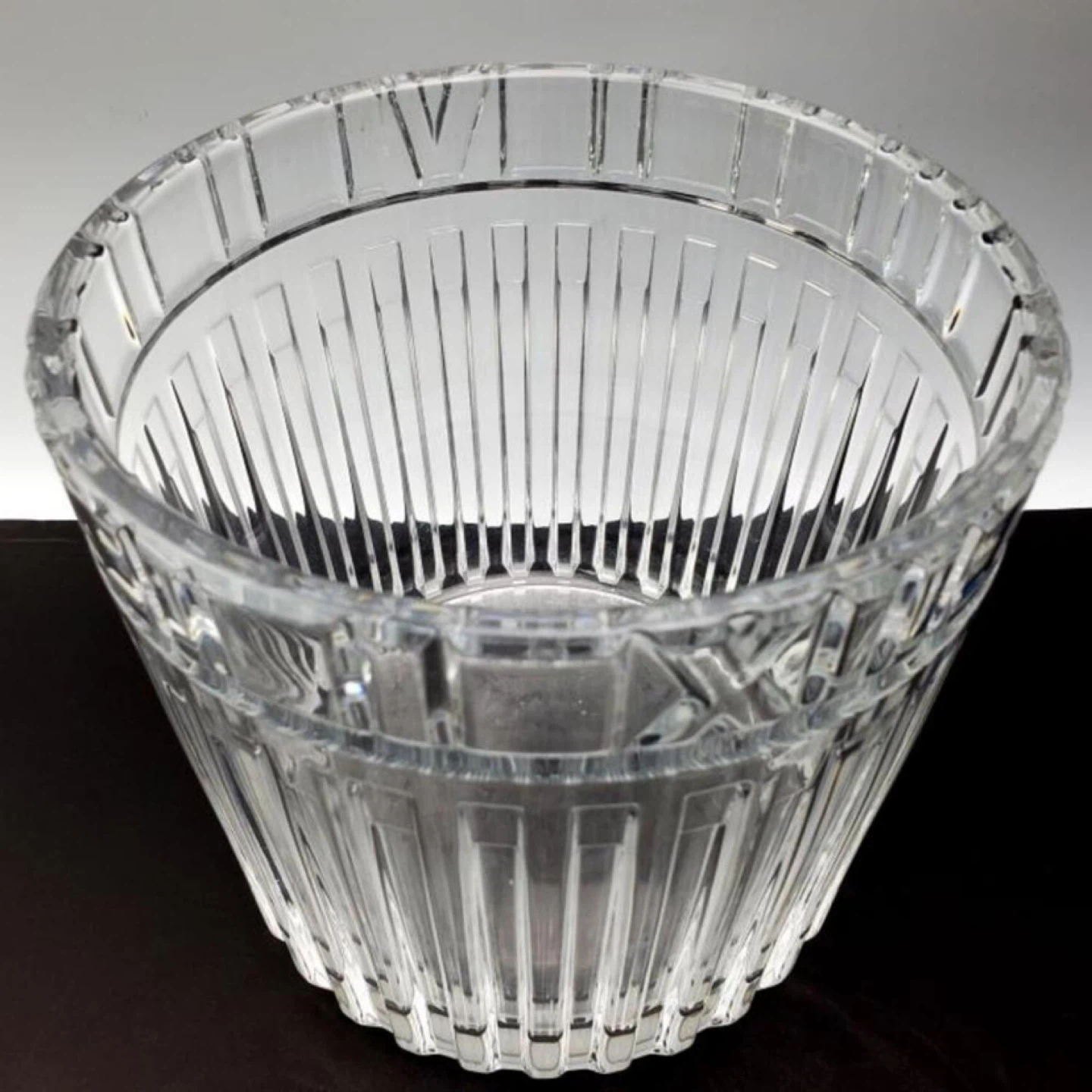 Tiffany and Co Crystal Ice Bucket with Vertical Ribbing - photo 2