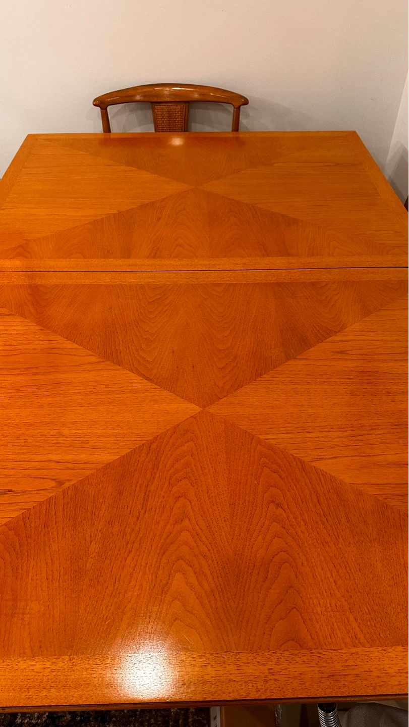 Thomasville Tamerlane mid-century walnut dining set - photo 2