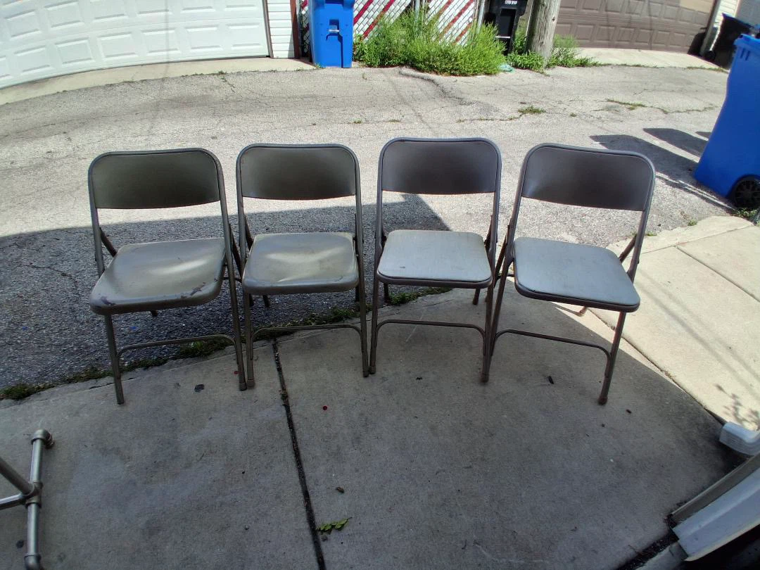 Outdoor metal chairs