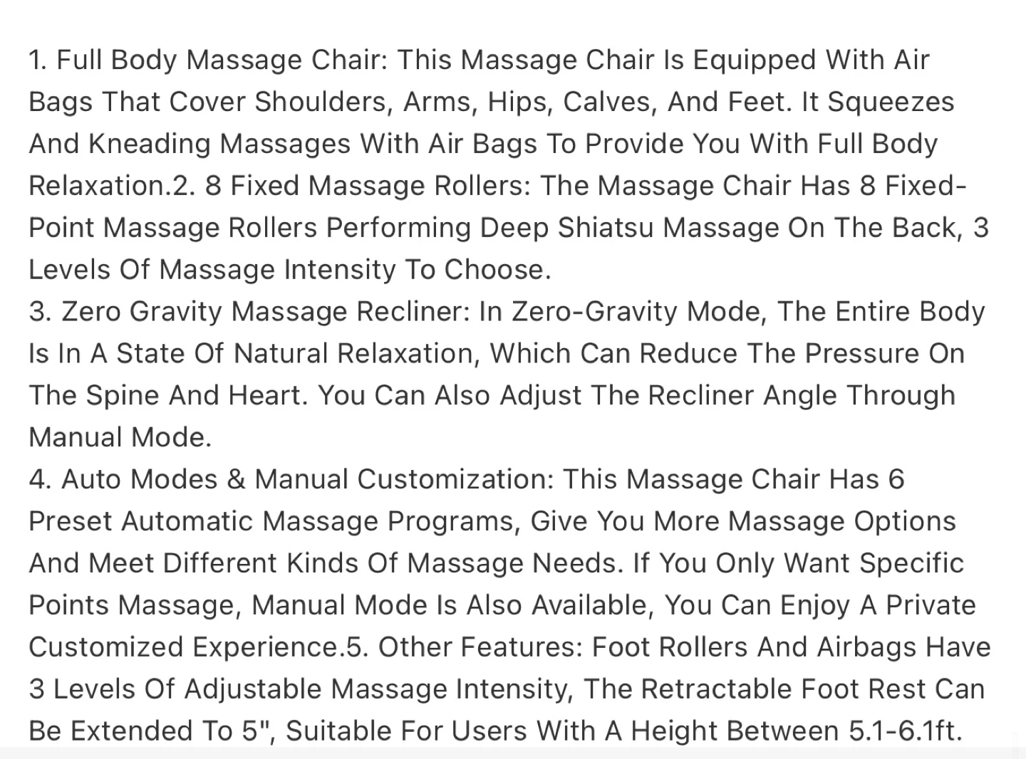 Zero Gravity Massage Chair Recliner - photo 5