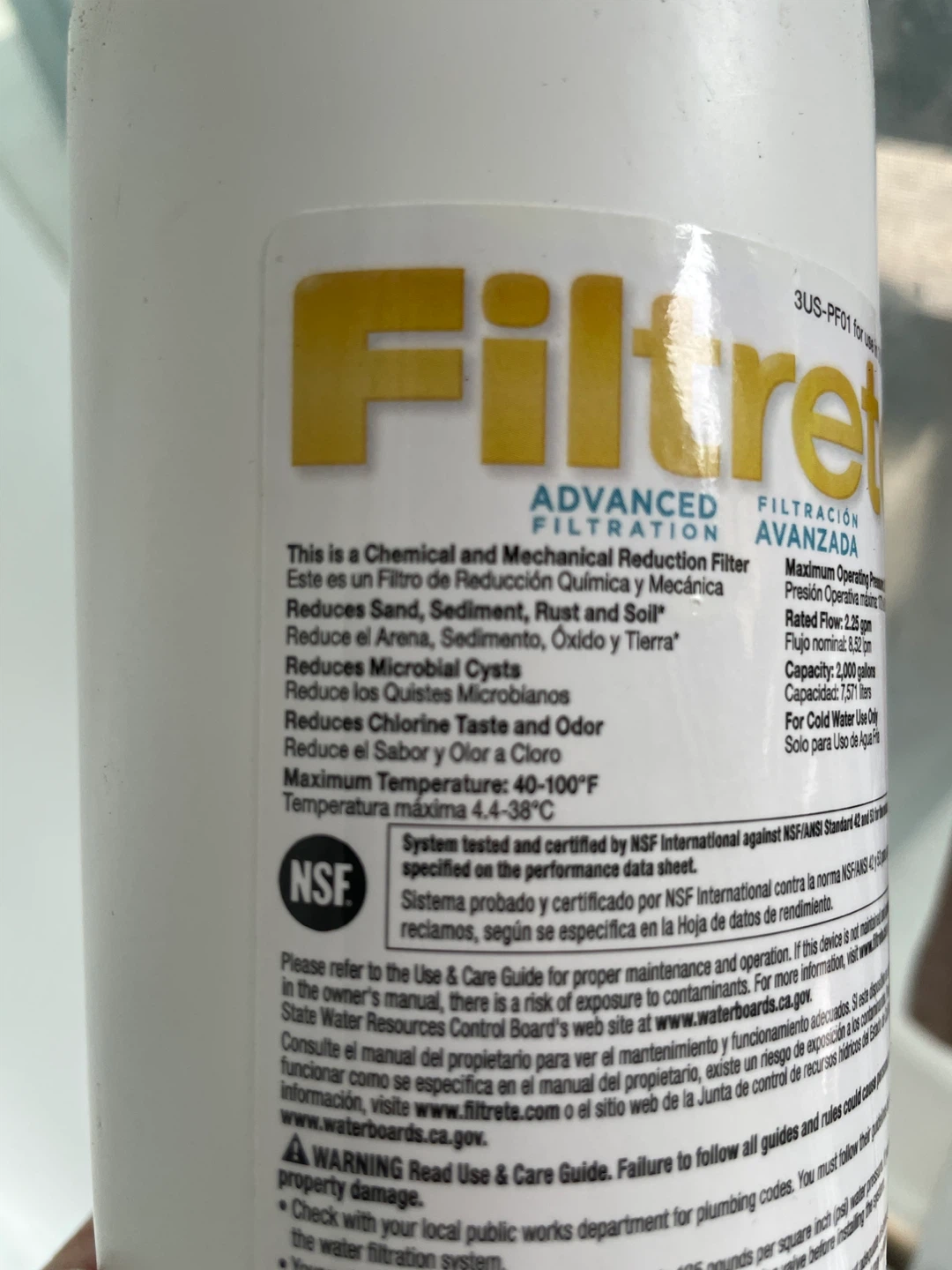 3M Filtrete 3US-PF01 Advanced Filtration Water Filter - photo 4