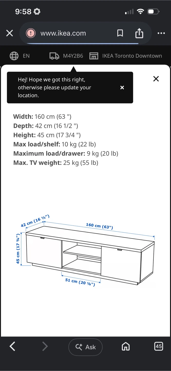IKEA BESTÅ TV Stand - White - photo 2