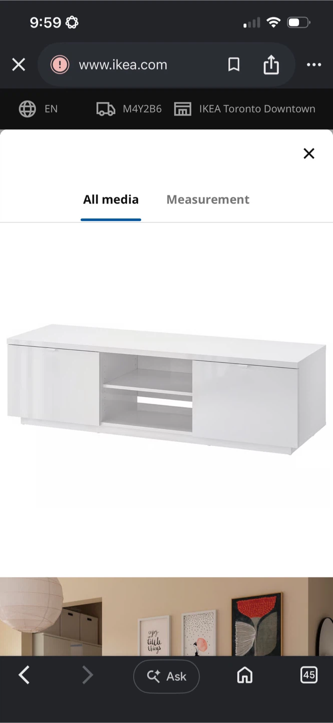IKEA BESTÅ TV Stand - White - photo 3