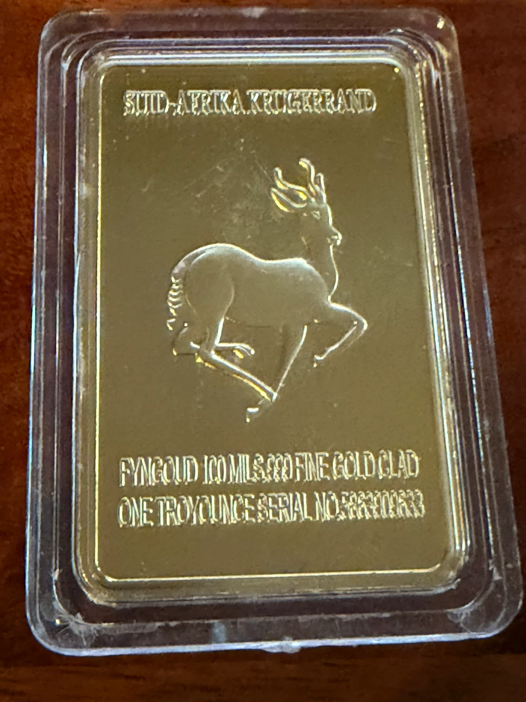 South Africa Krugerrand .999 Gold Clad Bar x2