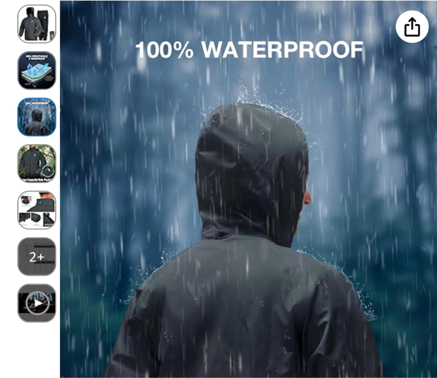 New Tidewe Rain Jacket size 3XL - photo 2