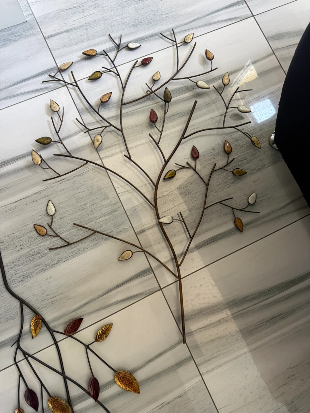 Metal Wall Art Decor Branch with Leaves