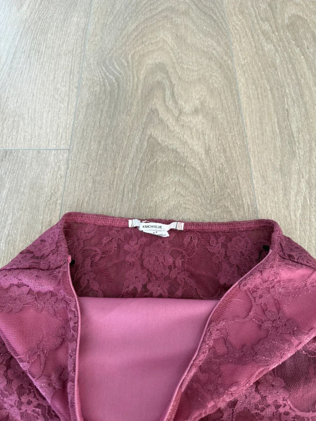 Kensie Blue Lace Tube Top - Pink - Size S/P - photo 3