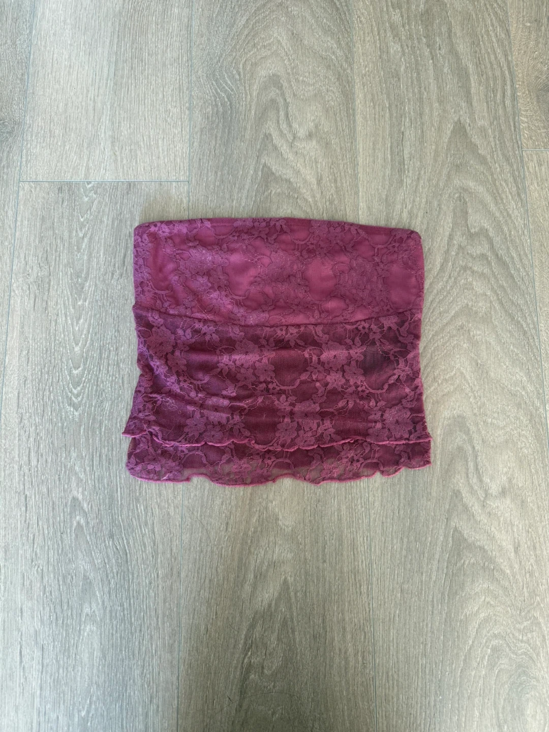Kensie Blue Lace Tube Top - Pink - Size S/P