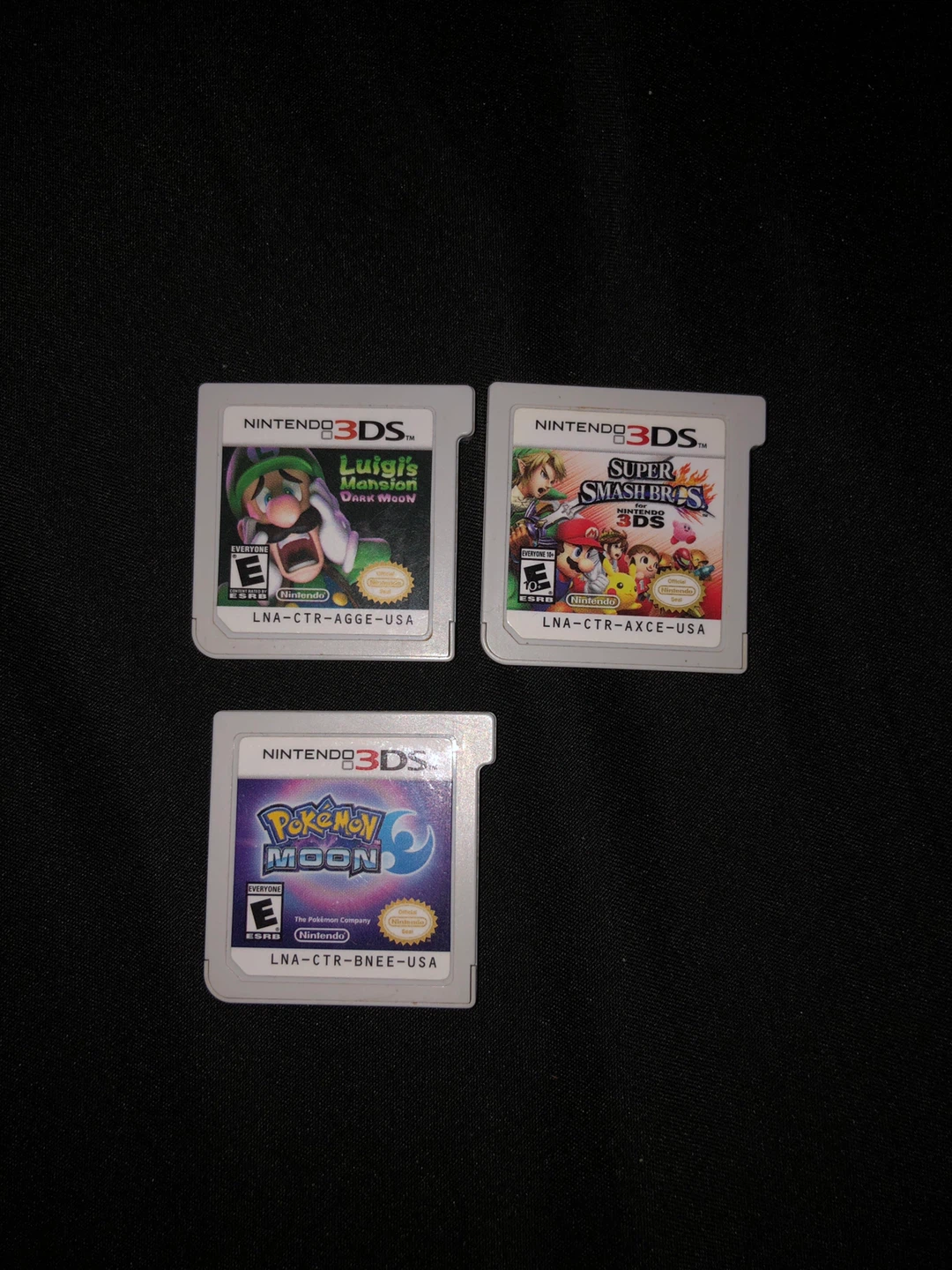 Nintendo 3DS Games: Luigi's Mansion, Smash Bros, Pokemon Moon