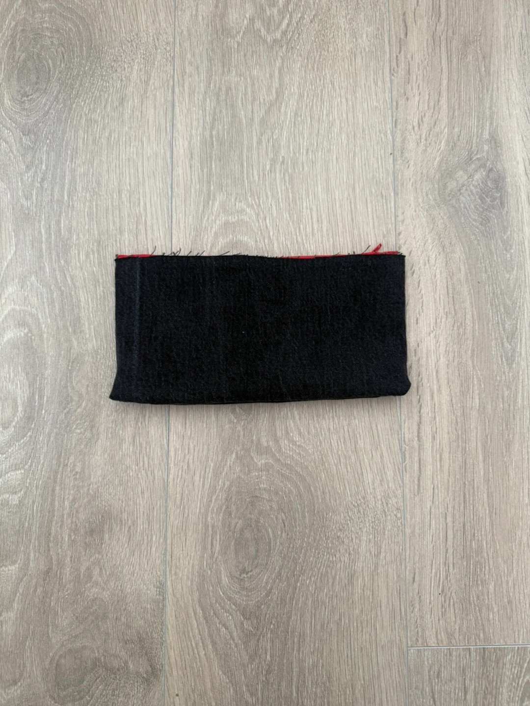 Handmade Black Pencil Case with Red Polka Dot Flowers - photo 2