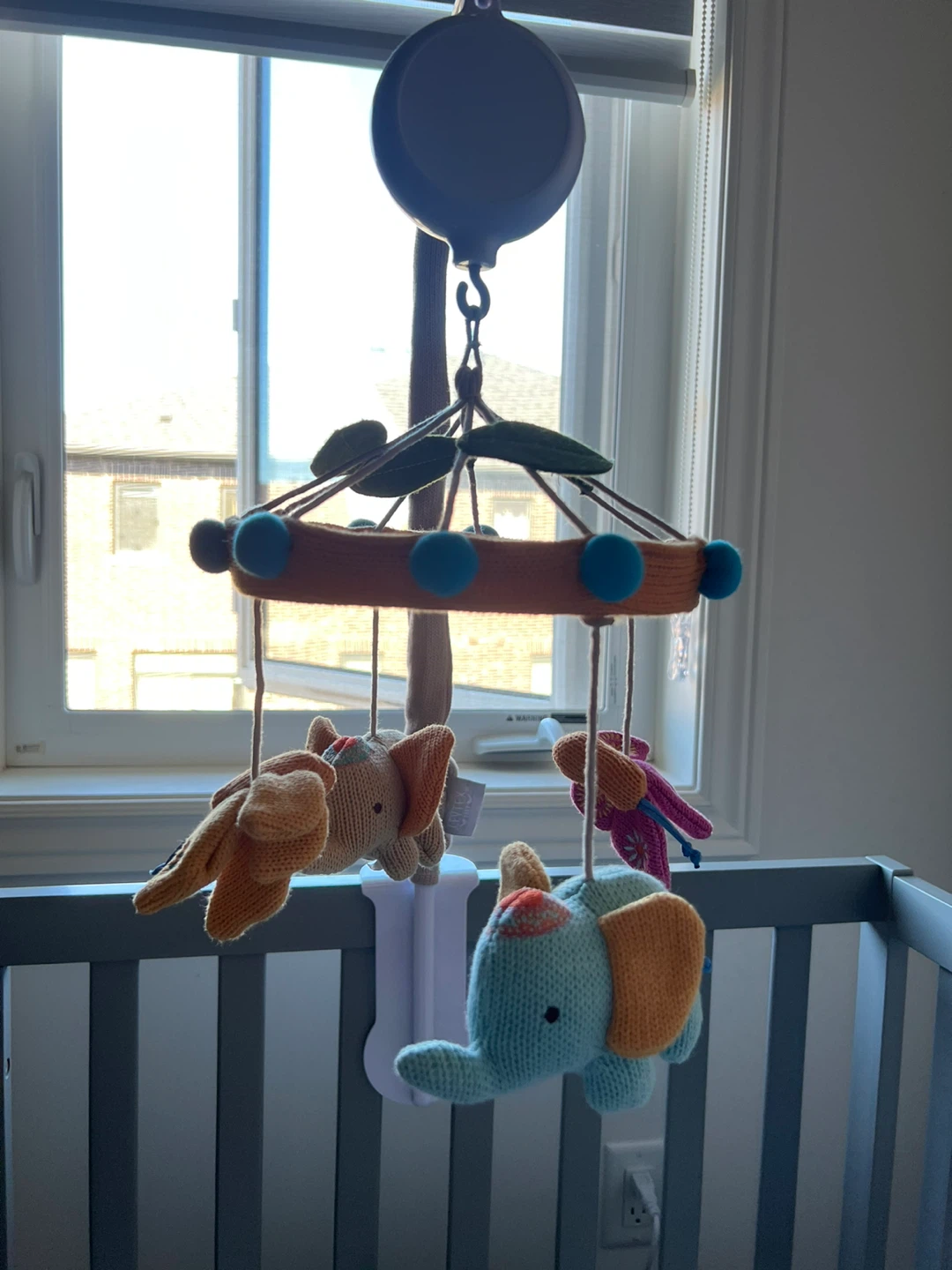 Knitted Elephant Baby Mobile - photo 3