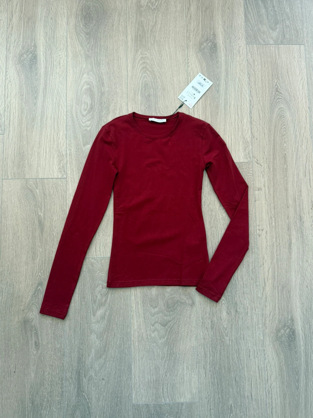 Zara Long Sleeve Shirt - Burgundy - Size S