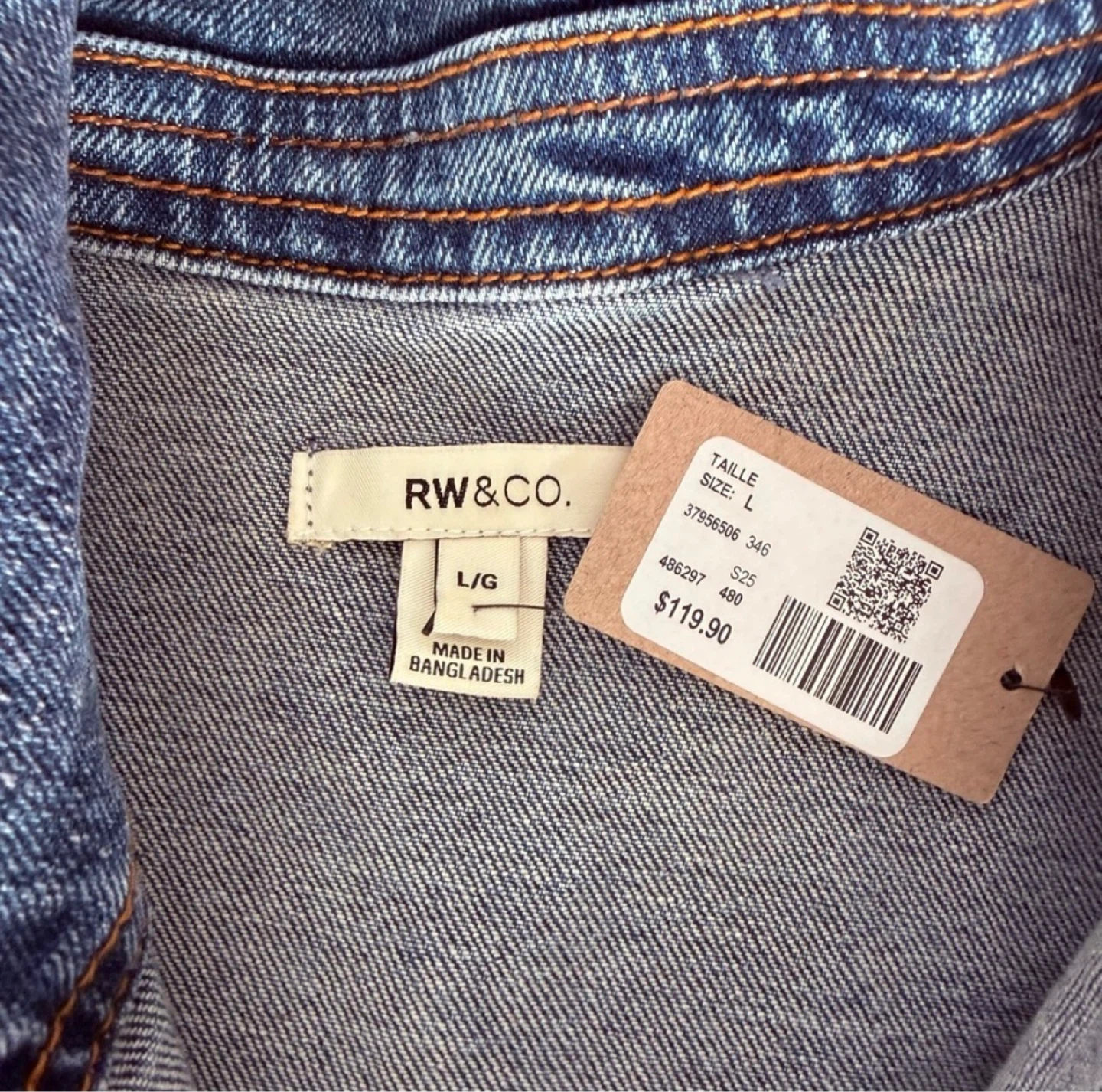 (New) RW&CO. Denim Midi Dress US L - photo 4