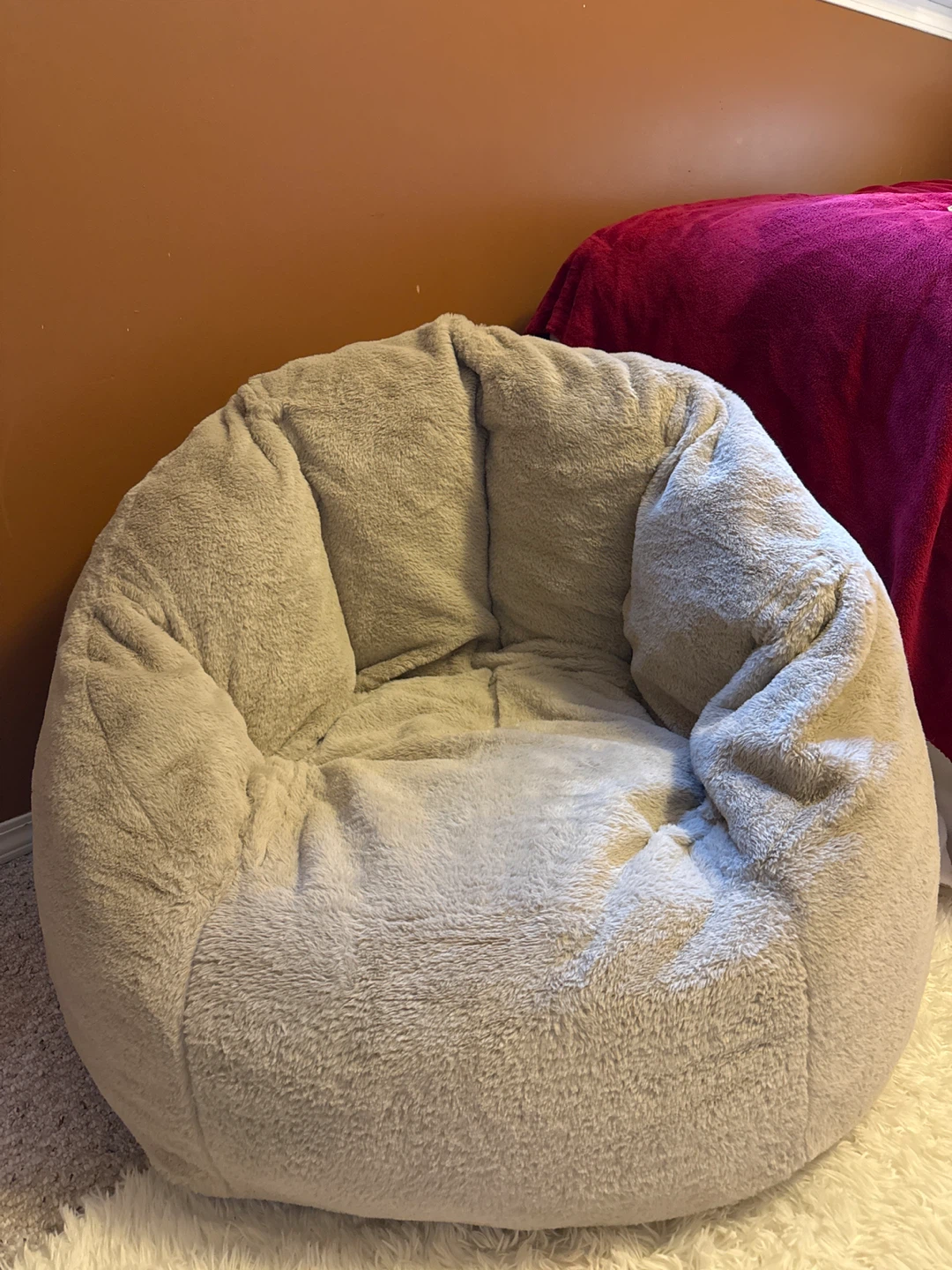 Faux Fur Bean Bag Chair