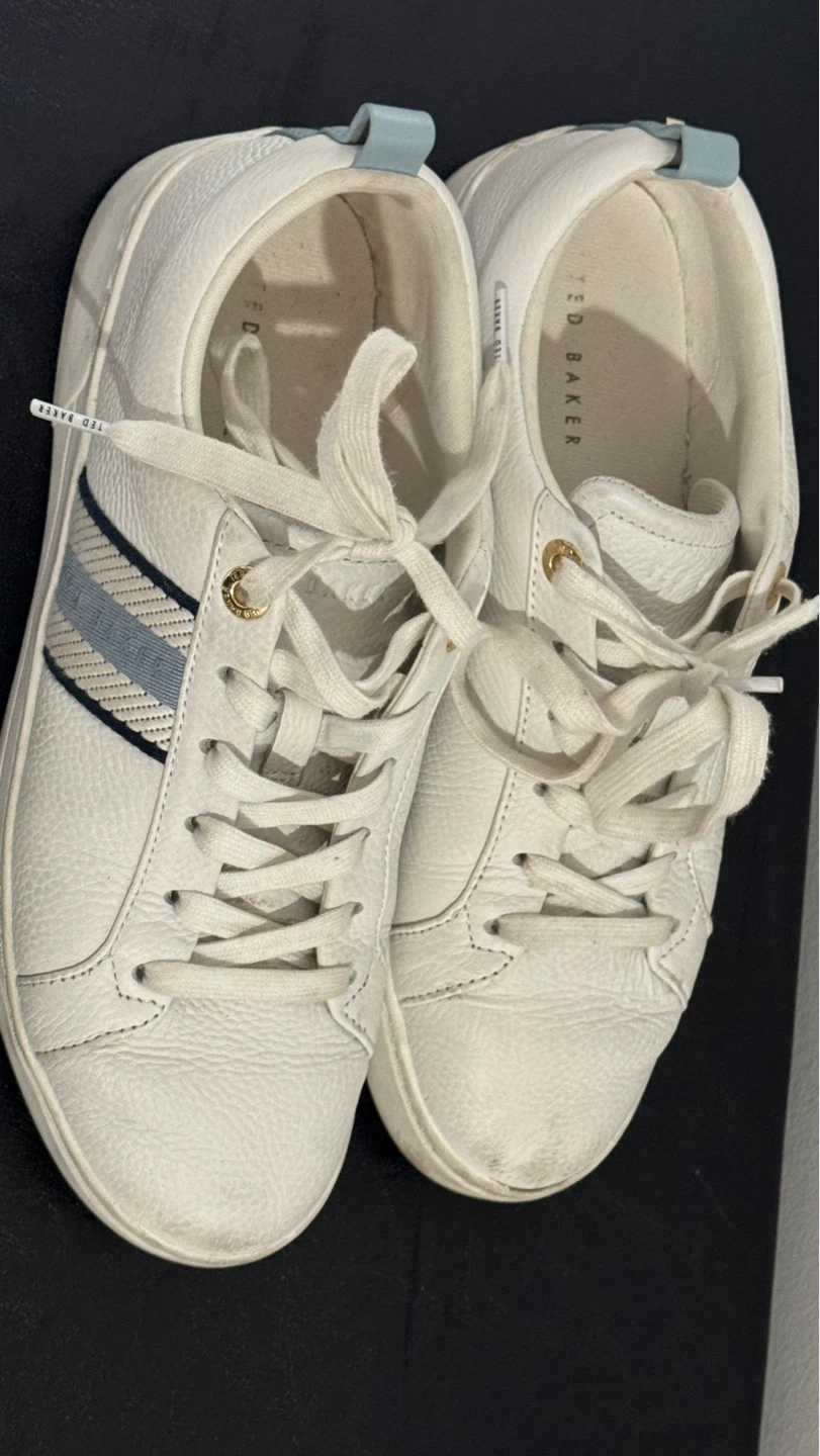 Ted Baker White Leather Sneakers US 8.5 - photo 2