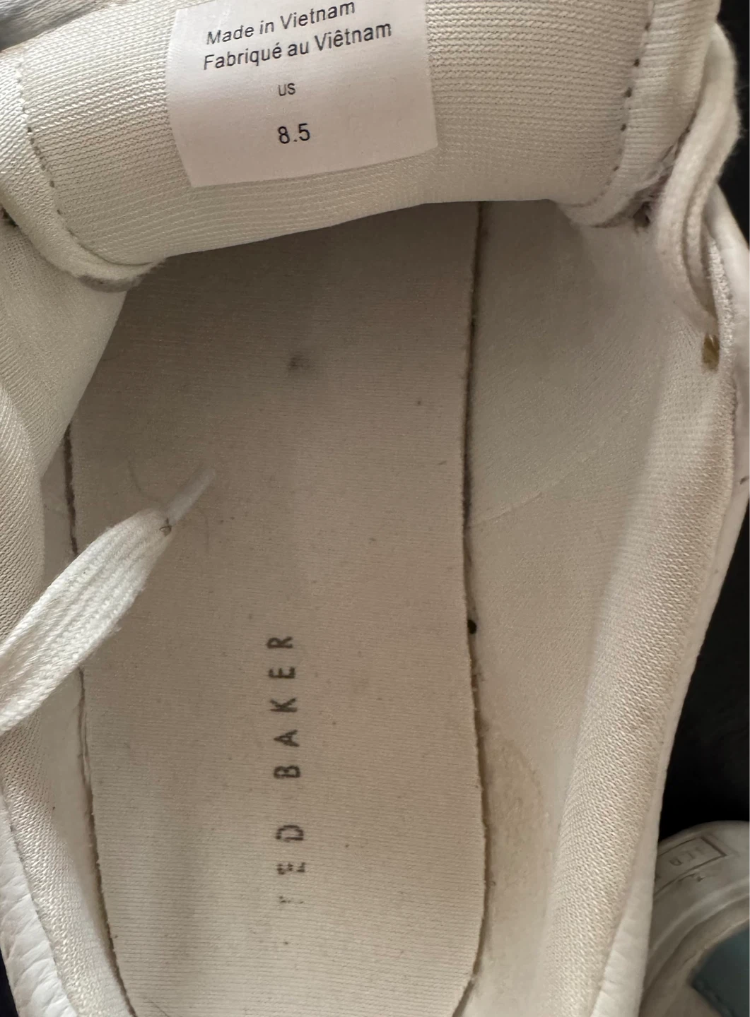 Ted Baker White Leather Sneakers US 8.5 - photo 3